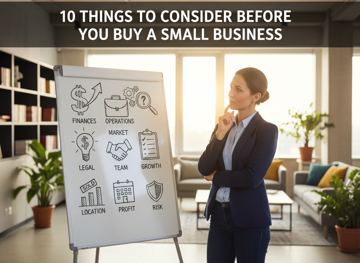10 Things to Consider Before You Buy a Small Business