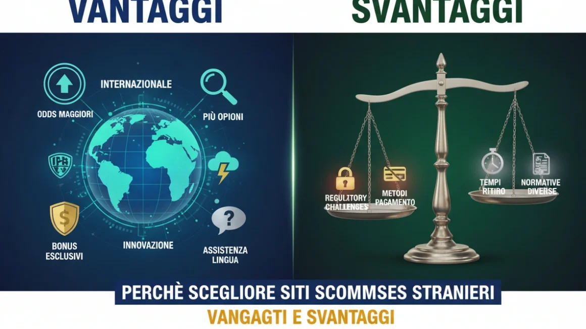 Perché scegliere siti scommesse stranieri: vantaggi e svantaggi